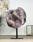 Amethyst Cluster with Unique Calcite & Black Hematite Specimen - MWS2832