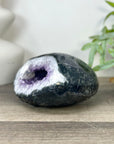 Natural Amethyst Geode with Quartz Shell - STGE0041