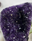 Unique Natural Amethyst & Green Jasper Specimen on Metal Stand - MWS3068
