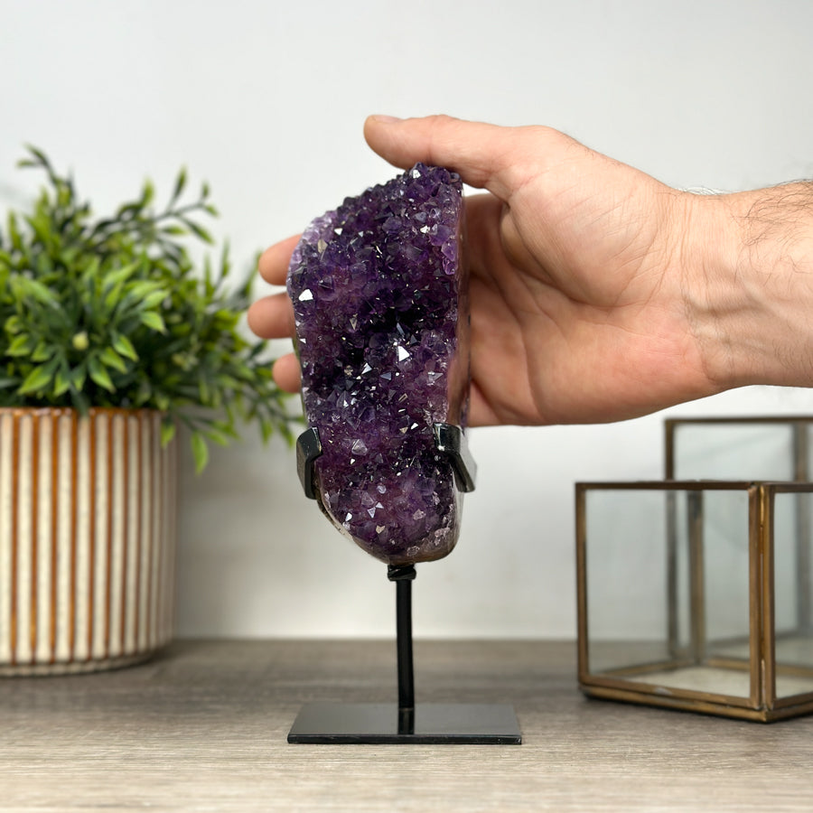 Natural Amethyst Crystal Cluster on Stand - MWS2151