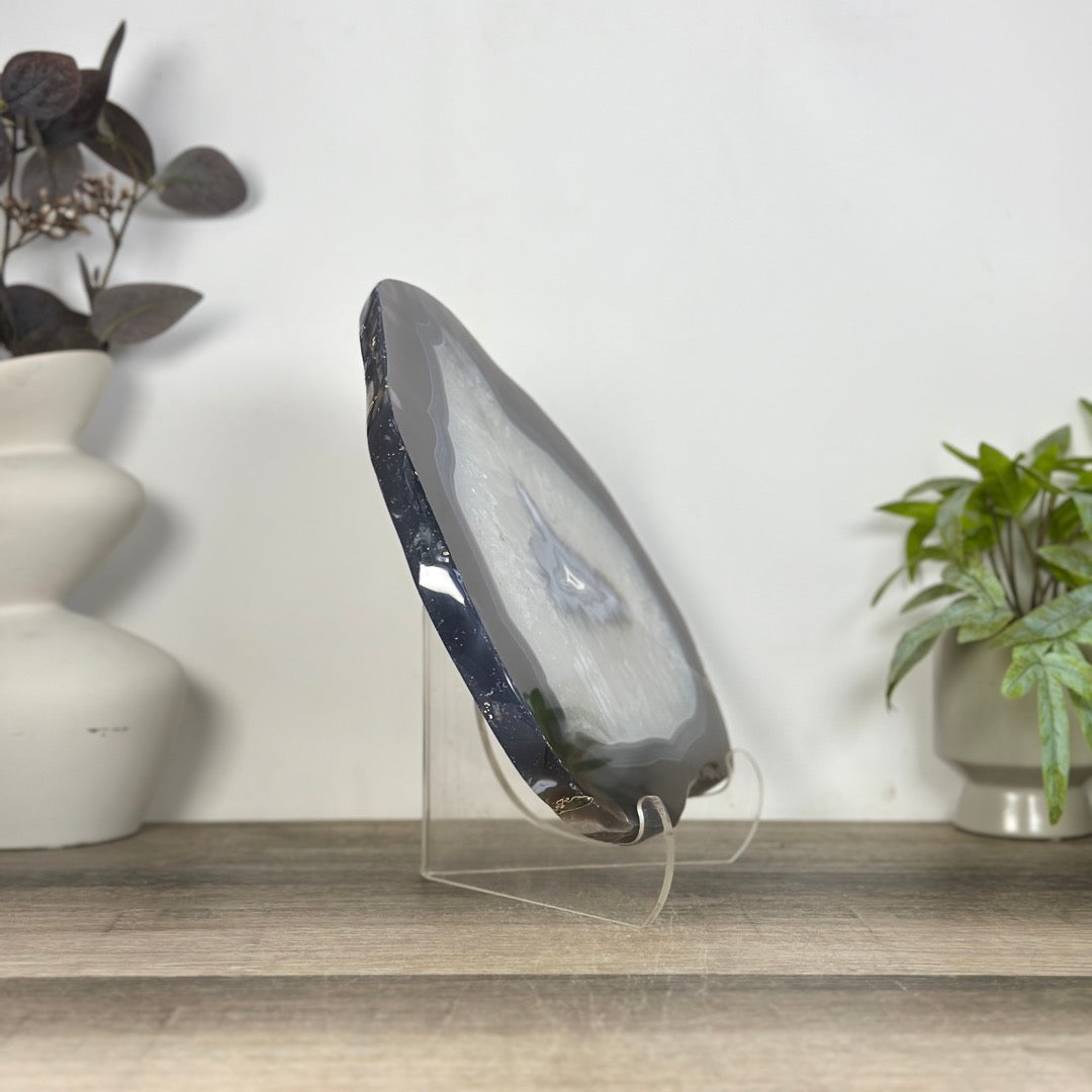 Uruguayan Blue Banded Agate Slice - SLC0023
