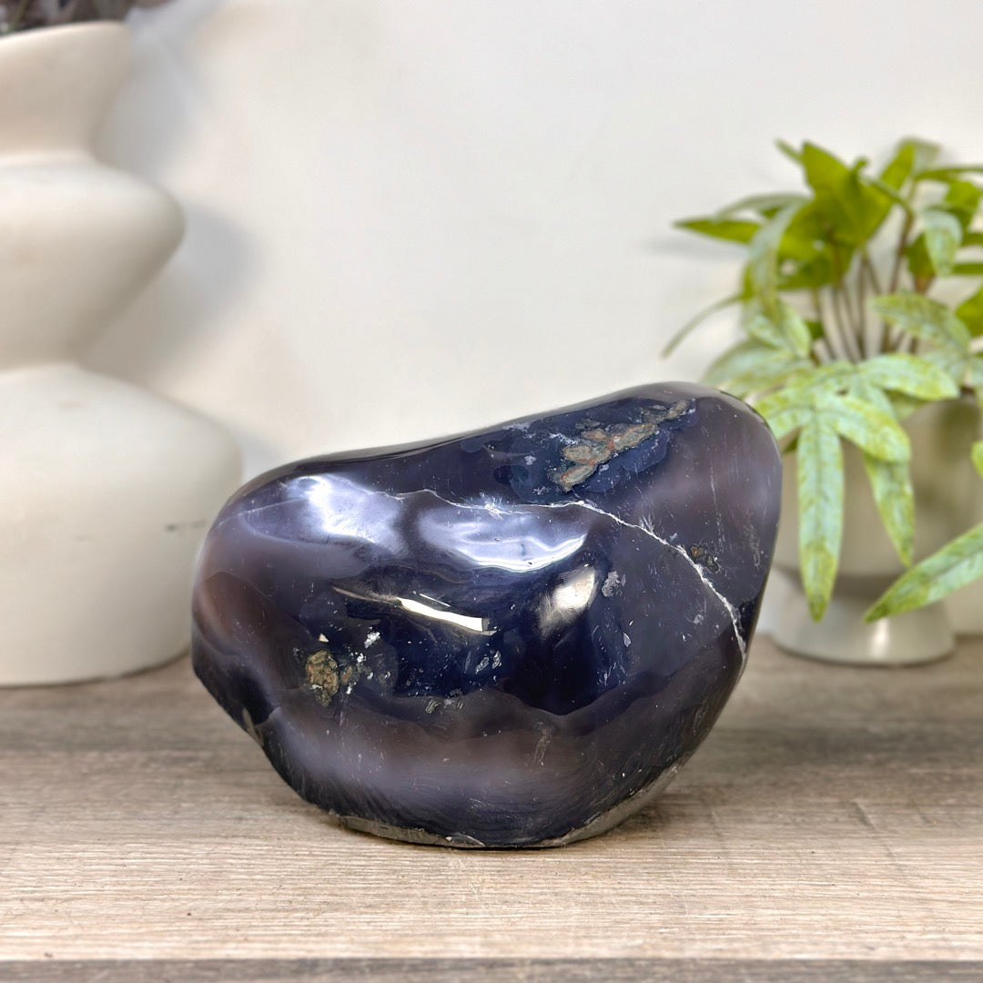 Natural Amethyst Geode with Agate Shell - STGE0098