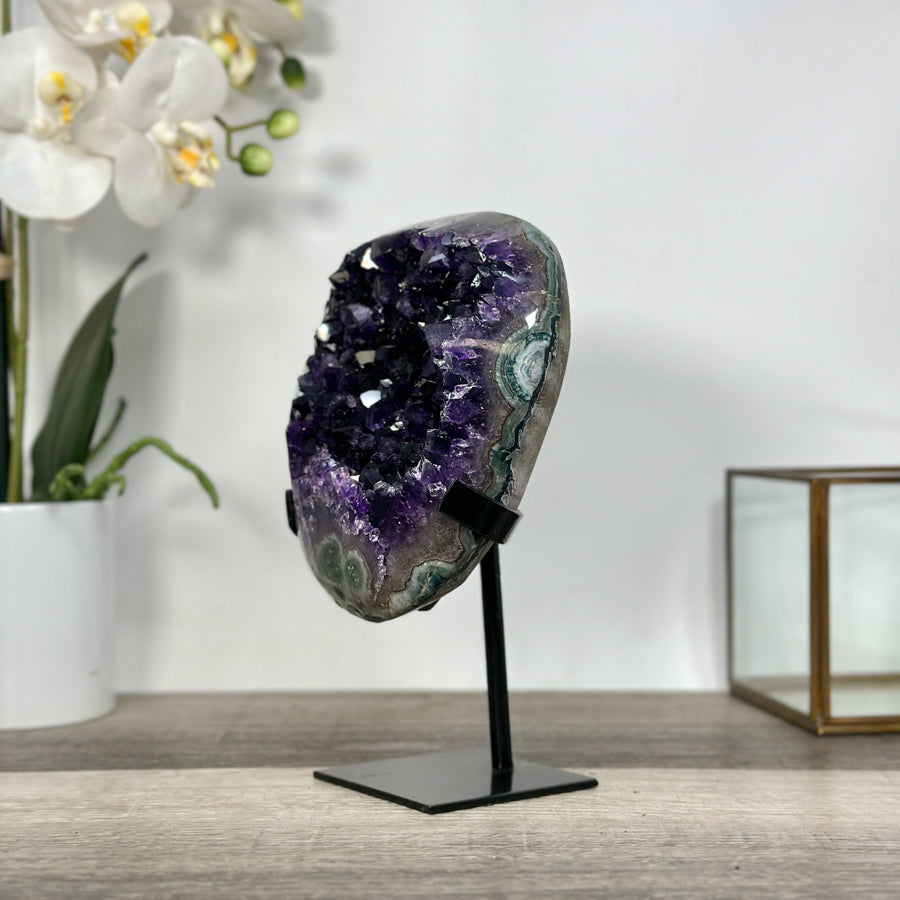 Amethyst Crystal Cluster with Dark Purple Crystals - MWS2692