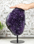AAA Large Amethyst Crystal Cluster with Natural Blue Agate Shell - MWS0064