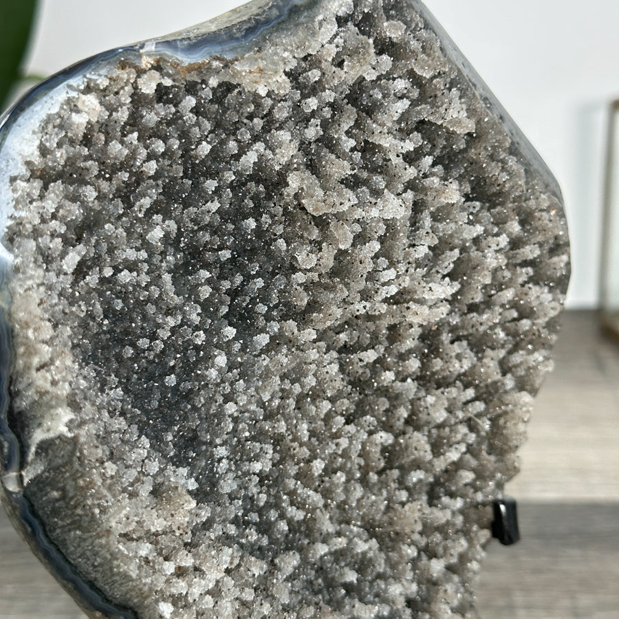Natural Quartz Cluster full of Stalactites on Metal Stand - MWS2890