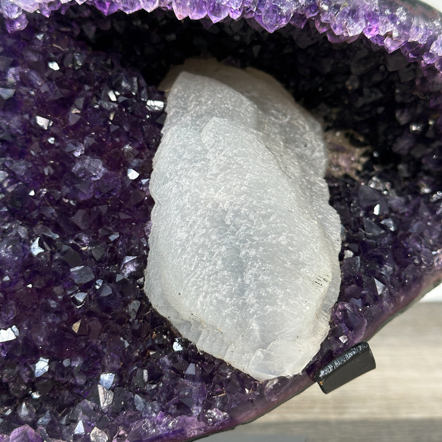 Huge Natural Amethyst Stone Geode with Rare Calcite Formation - MWS2836