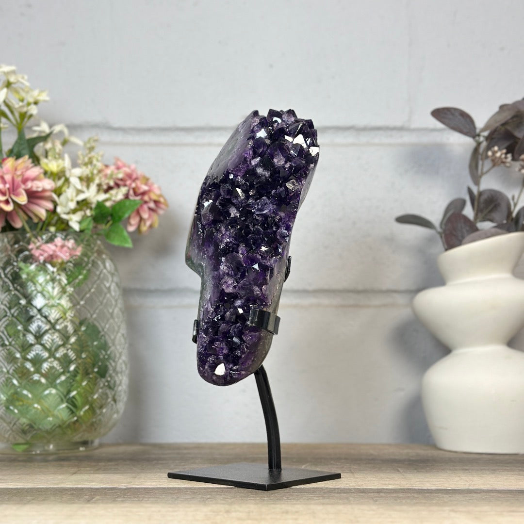 Natural A Grade Amethyst Cluster with Stand - MWS3400