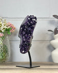 Natural A Grade Amethyst Cluster with Stand - MWS3400