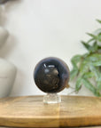 Banded Agate & Quartz Druzy Sphere Geode - SPH0218