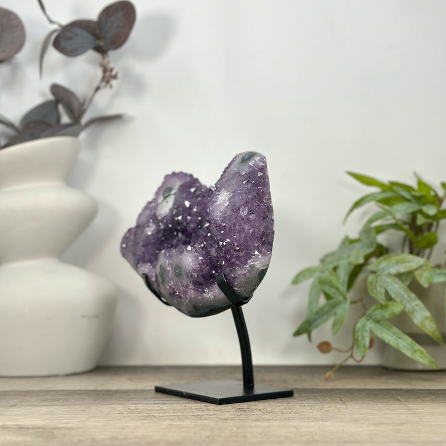 Natural Amethyst Stalactite Formation on Stand - MWS3237