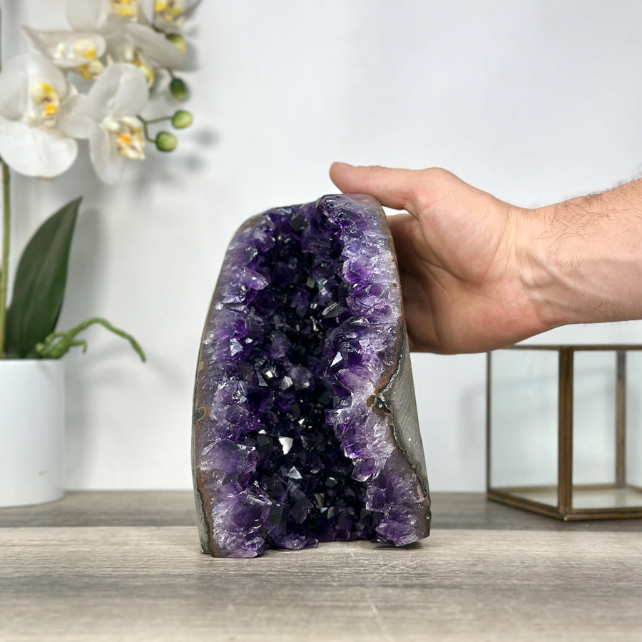 Amethyst Geode Crystal Cluster for Home or Office Display - CBP1237