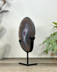 Natural Agate & Amethyst Geode Slab on Metal Stand - MWS3240
