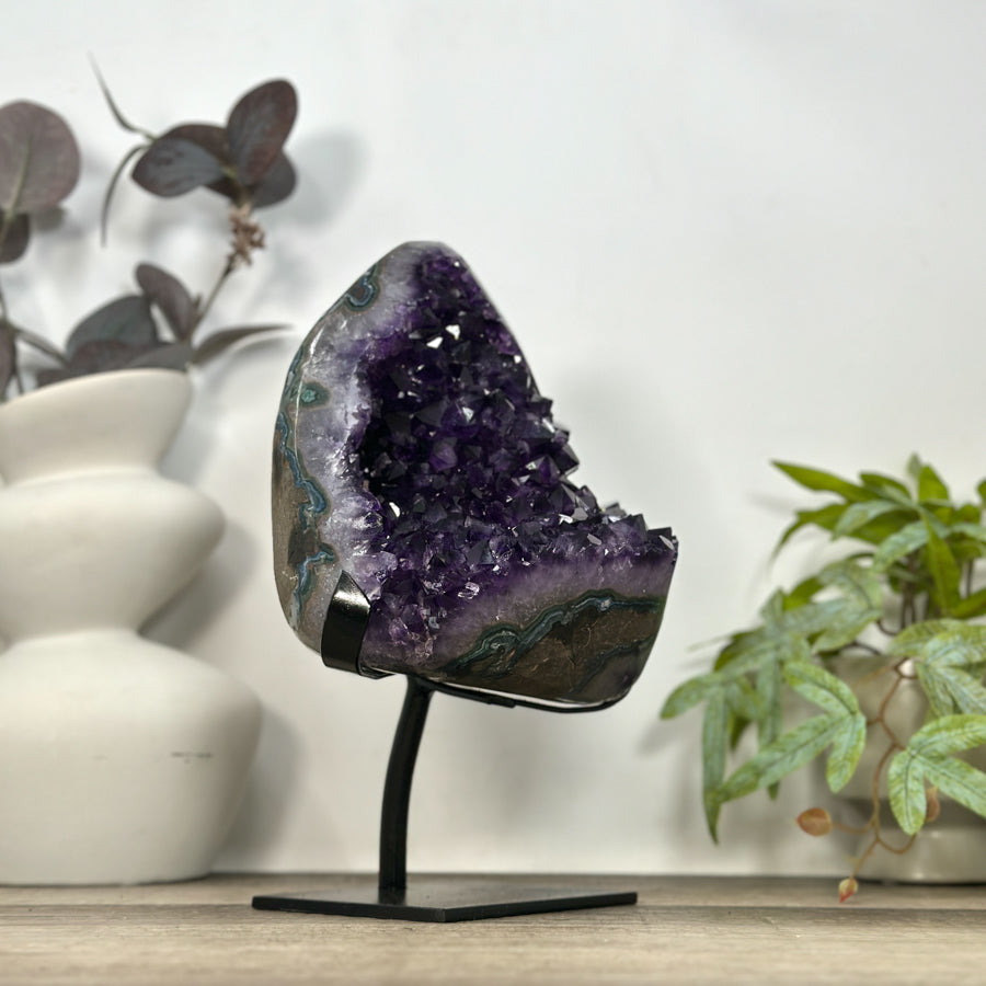 Natural Amethyst Crystal Cluster Statement Piece - MWS3200