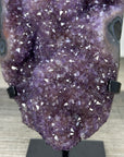 Uruguayan amethyst Geode with Quartz Shell on Stand - MWS3306