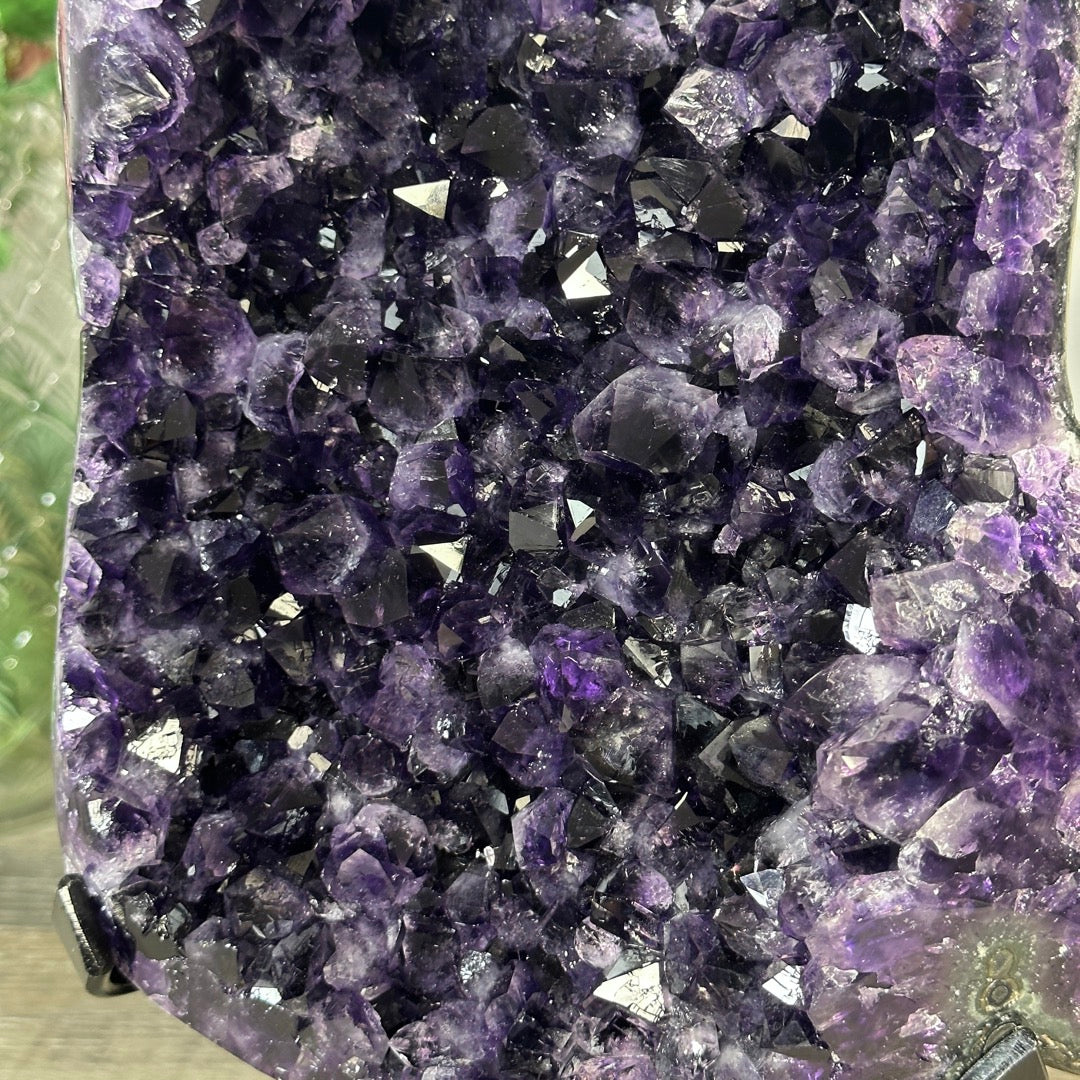 Deep Purple Amethyst Cluster with Large &amp; Shinny Crystals - MWS3401