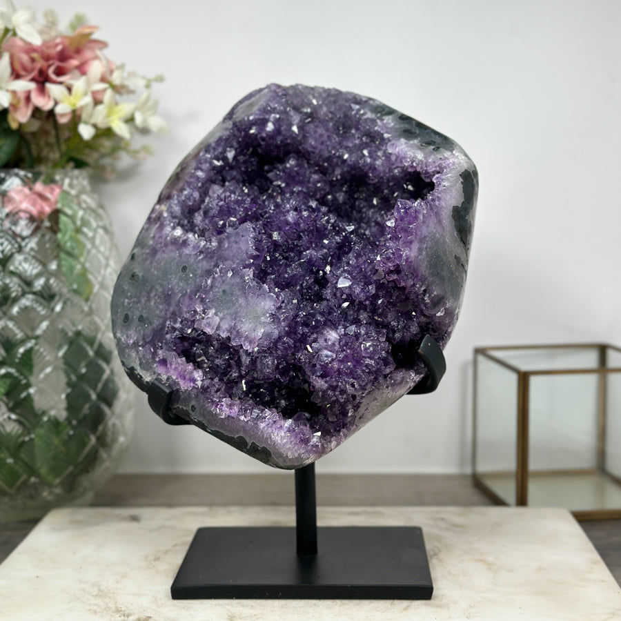 Stunning Natural Amethyst Geode with Unique Crystal Formations - AWS1259