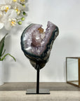 Unique Amethyst Geode Display with Calcite Inclusions for Collector Display - MWS2696