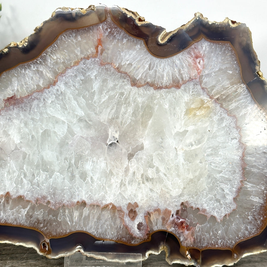 Polished Quartz Stone Slice for Home Decor - SLC0013