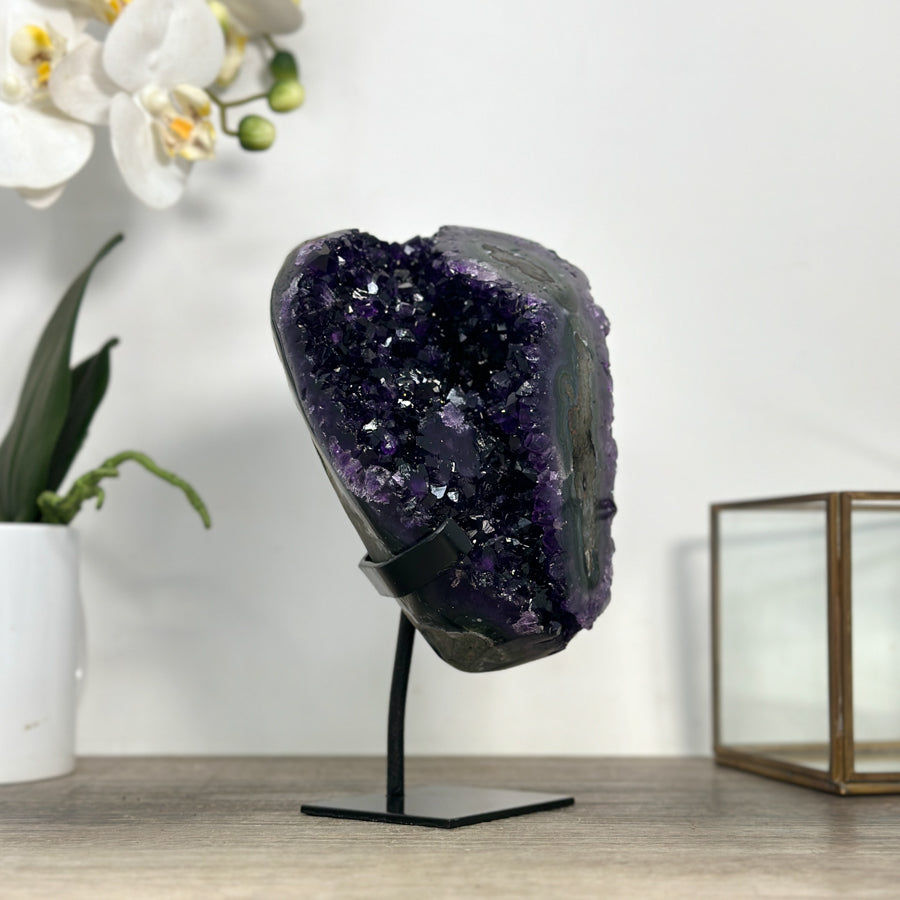 Uruguayan Amethyst Crystal Cluster with Stalactite Eye Formation - MWS2430