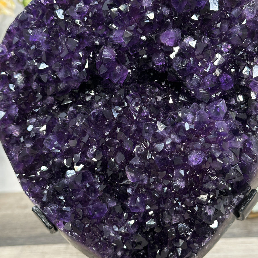 Amethyst Crystal Cluster Specimen on Stand for Home Decor Display - MWS2620