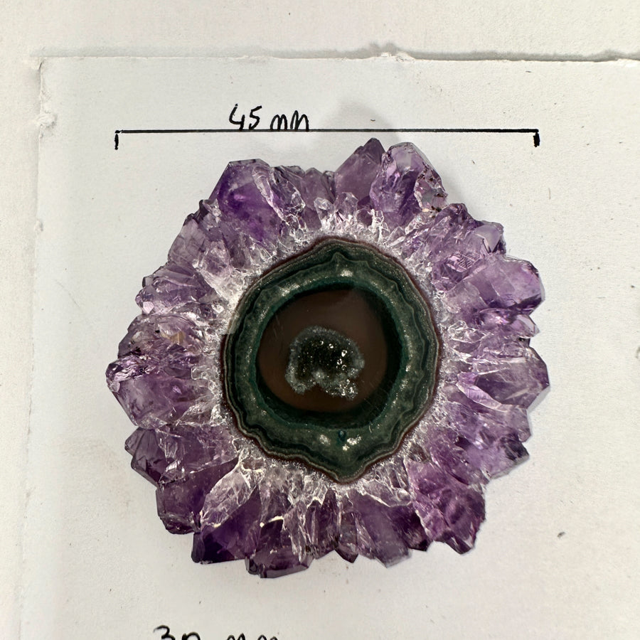 Unique Amethyst, Agate &amp; Jasper Stalactite Slices Set - Natural Crystal for Handmade Jewelry - STS0072