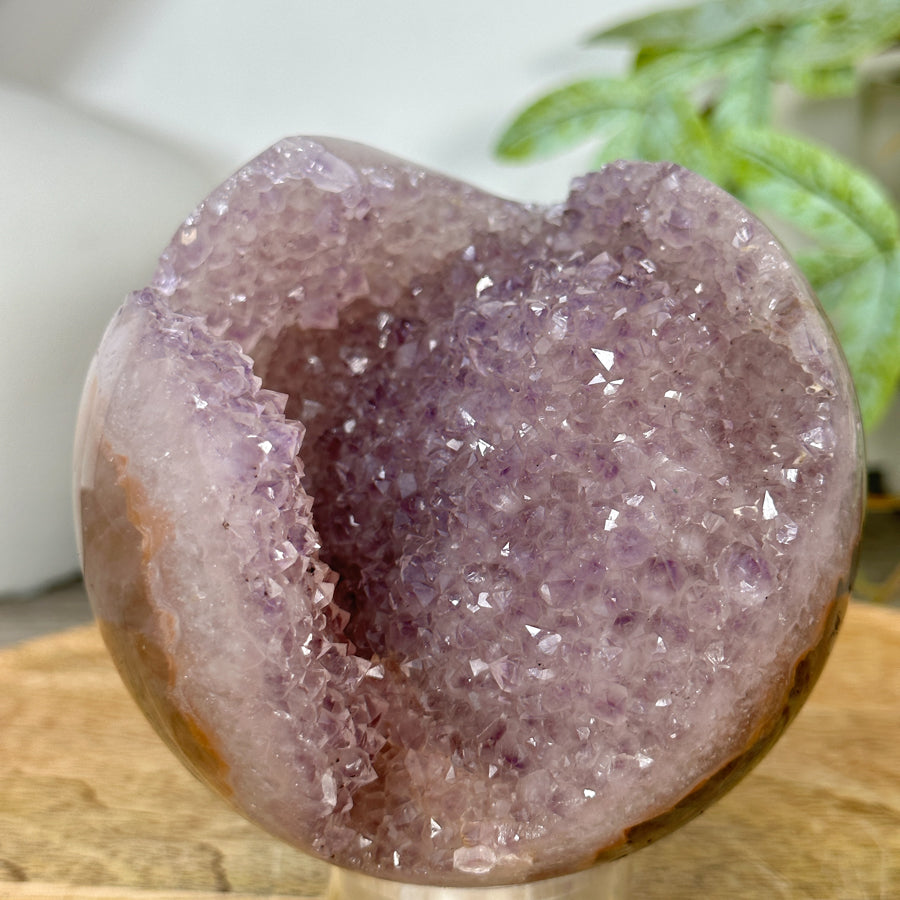 Amethyst Druzy &amp; Jasper Sphere Geode - SPH0179