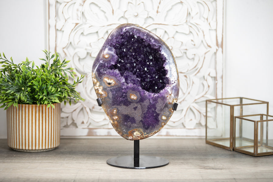 Natural Deep Purple Amethyst with Beautiful Stalactite Formations - MWS0543