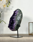 Uruguayan Amethyst Geode on Stand – Natural Crystal Cluster for Home Decor Display - MWS2680