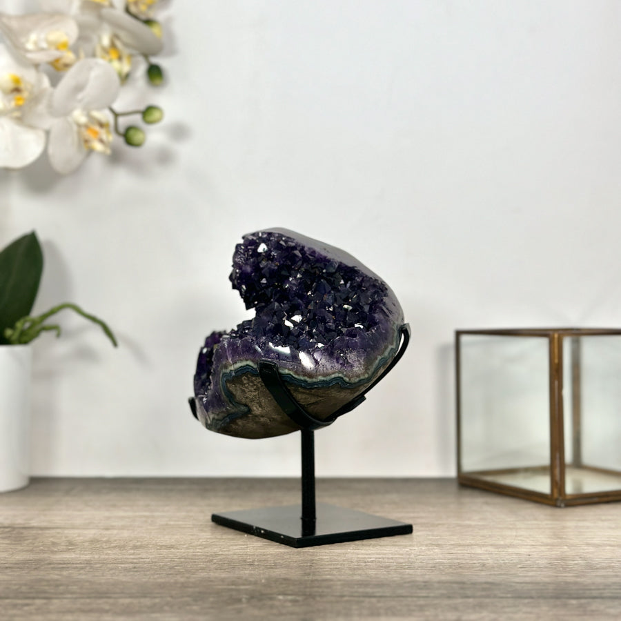 Top Quality Natural Amethyst Crystal - Stand Included - MWS3025