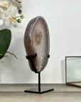 Quartz & Agate Slice on Metal Stand - MWS2892