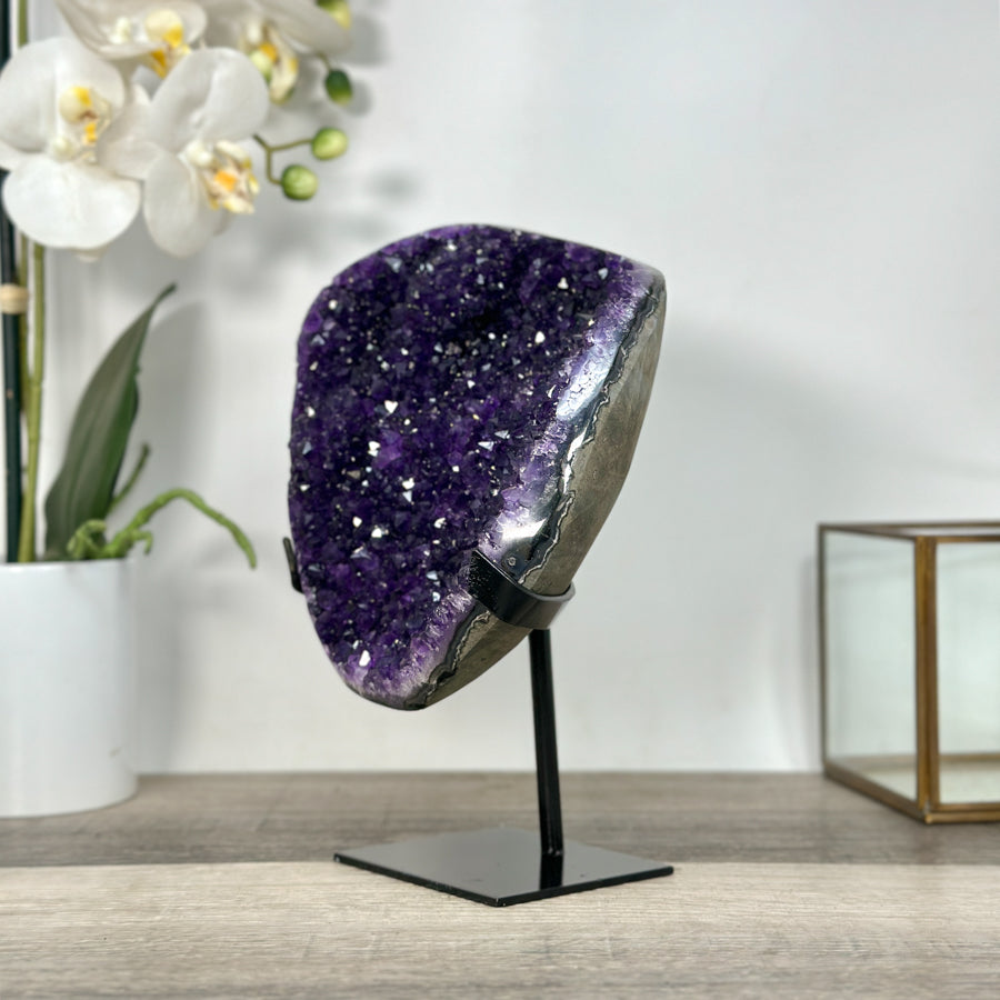 Amethyst Crystal Cluster with Deep Purple Points - Perfect for Home Decor Display - MWS2693