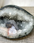 Natural Quartz Geode with Calcite Inclusion - STGE0116