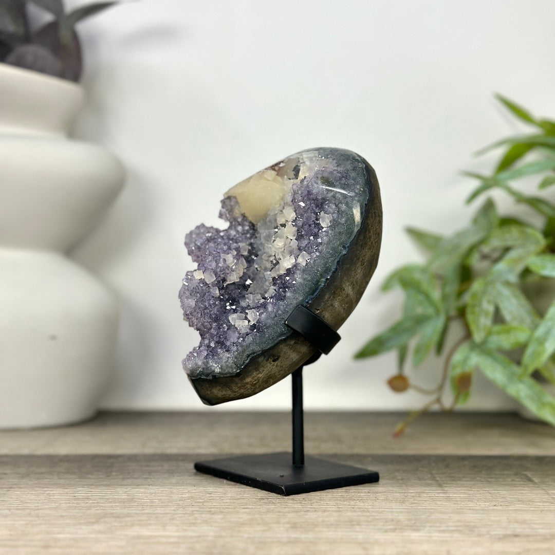 Uruguayan Amethyst Specimen with Calcite Formations - MWS3291
