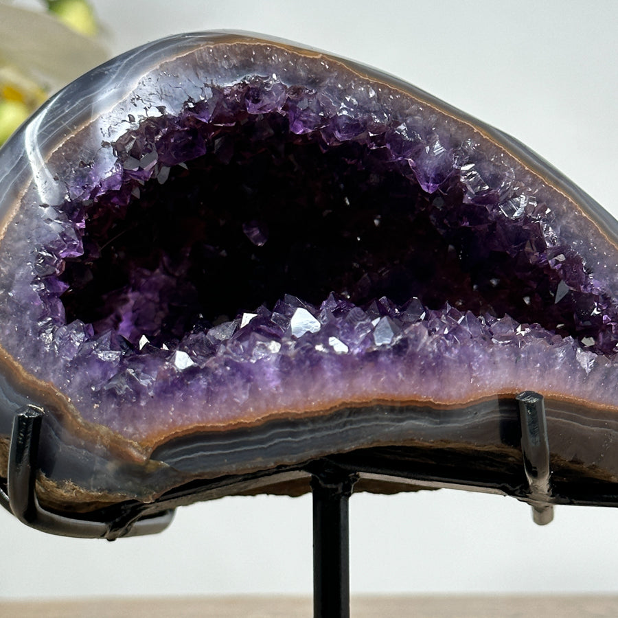 Beautiful Natural Agate &amp; Amethyst Geode - MWS1457