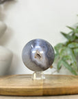 Banded Agate & Druzy Sphere Geode - SPH0225