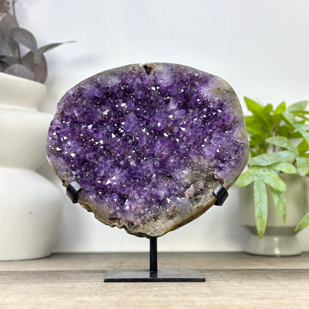 Top Grade Natural Amethyst Specimen on Metal Stand - MWS3359