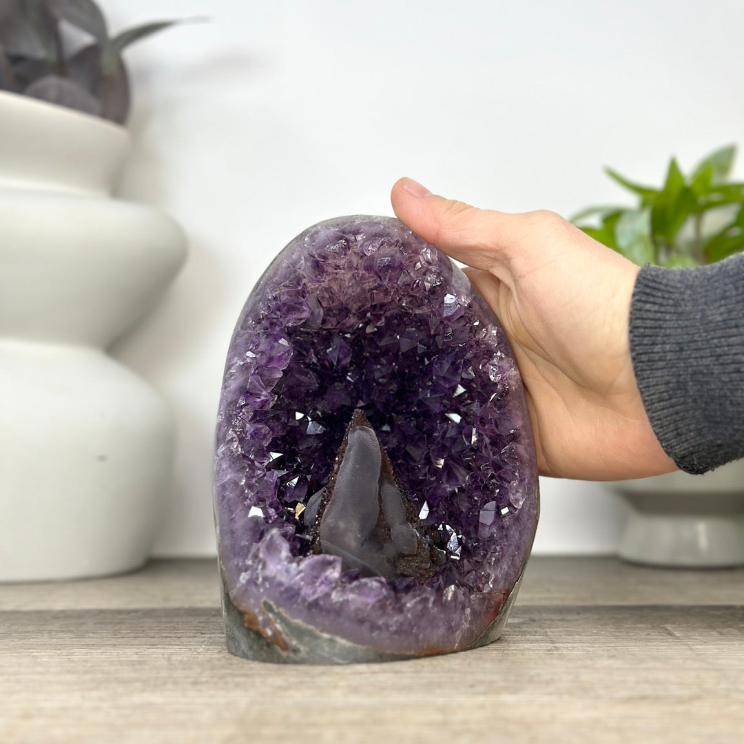 Amethyst &amp; Agate Stone Arte Piece for Decor - CBP1390