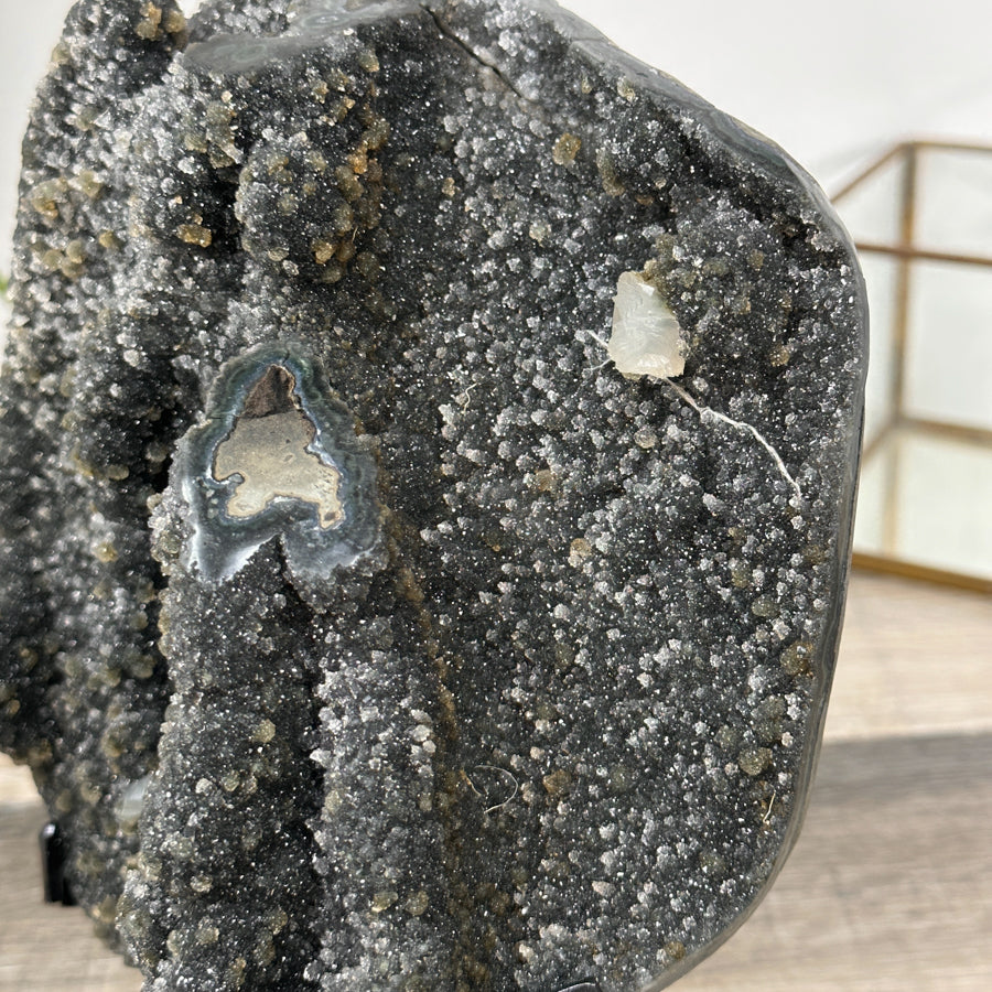 Black Amethyst Crystal Formation – Unique Mineral Display Piece - MWS2825