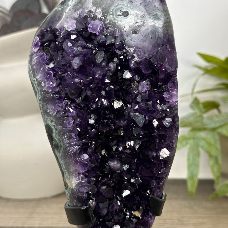 Natural Amethyst Specime from Uruguay - Stand Included - MWS3173