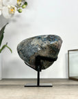 Natural Agate Stone Geode on Stand