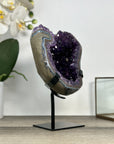 Uruguayan Amethyst Geode with Deep Purple Crystals & Agate Shell - MWS2893
