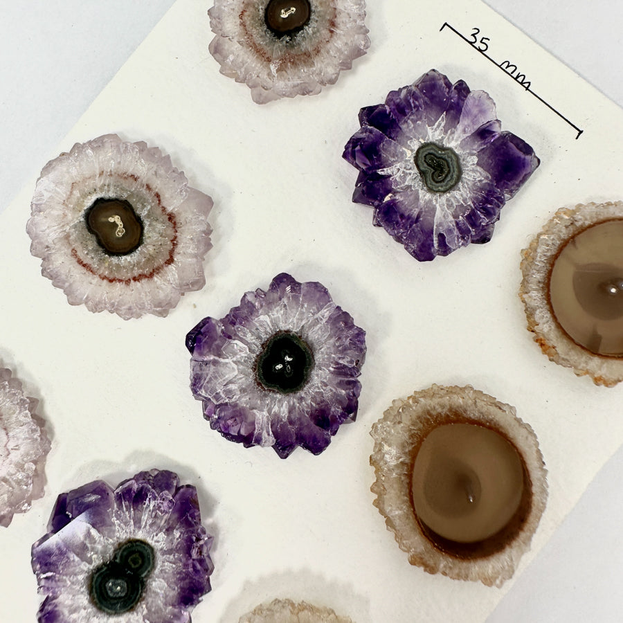 Genuine Amethyst &amp; Agate Stalactite Slices Flat - Perfect for Crafting Unique Jewelry - STS0033