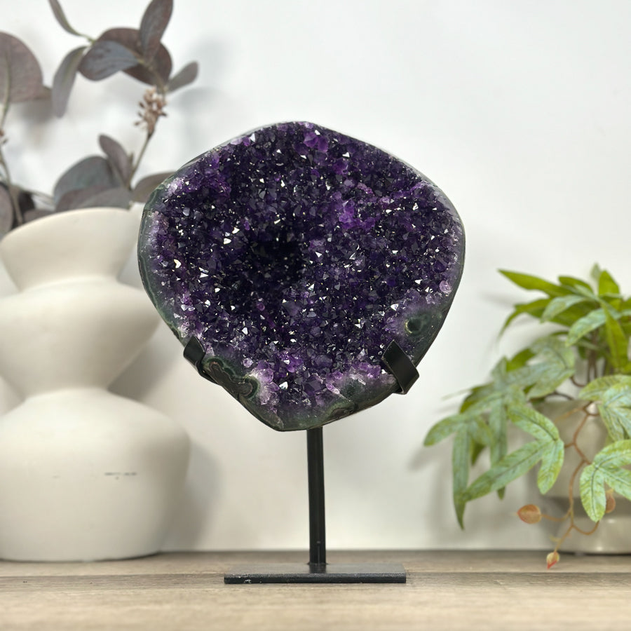 Natural Uruguayan Amethyst Geode wth Stand - MWS3193