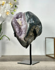 Unique Amethyst Geode Display with Calcite Inclusions for Collector Display - MWS2696
