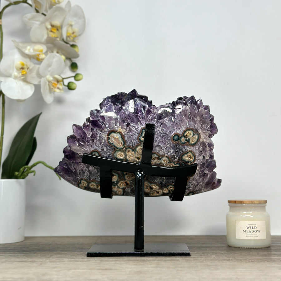 Beautiful Natural Amethyst Stalactite Formation with Large Crystals - MWS2081