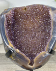 Natural Druzy Amethyst Geode with Agate Shell - MWS3337