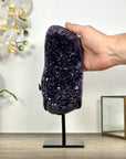Deep Purple Amethyst Stone Cluster on Stand - MWS3028
