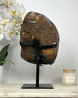 Beautiful Natural Amethyst Stone Geode with Metalllic Stand - MWS2044