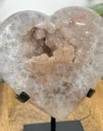 Natural Sugar Quartz Druzy Crystals Stone Heart Carving - HST0349