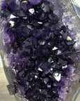 Natural Uruguayan Amethyst Crystal Cluster with Blue Agate Shell - MWS2566